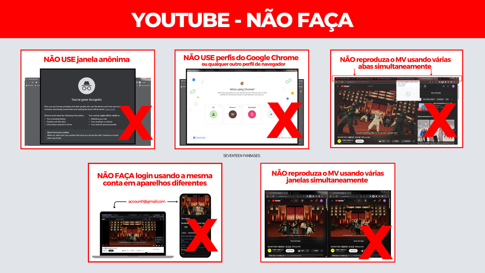 YT - O que não fazer!